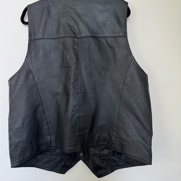 Roma Leather Vintage Men’s Motorcycle Vest size  XL - Picture 2 of 5